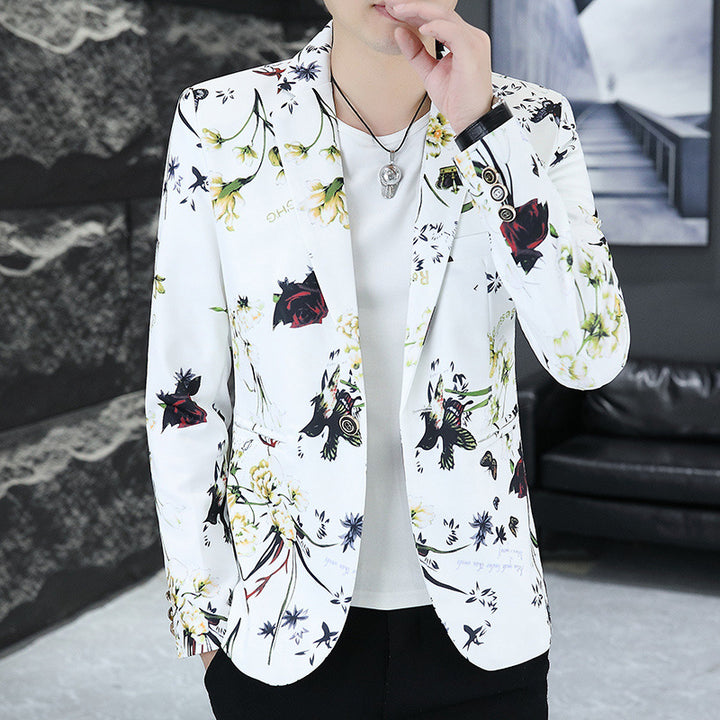 Men's stylish floral blazer Lisslune