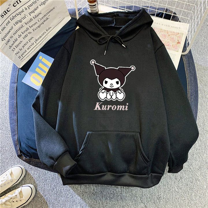 Women's hoodie with cute cow motif and high-quality fleece lining Lisslune