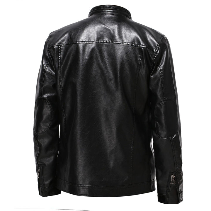 Men's stylish motorcycle jacket with asymmetrical zipper and high-quality details Lisslune