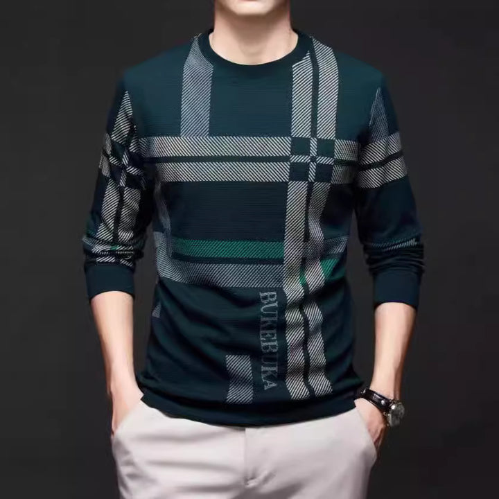 Men's stylish shirt with textured design and unique graphic print Lisslune