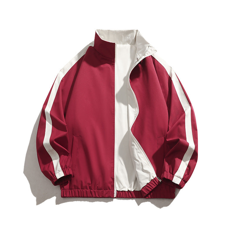 Men's sporty transitional jacket with elastic cuffs and practical zippered pockets Lisslune