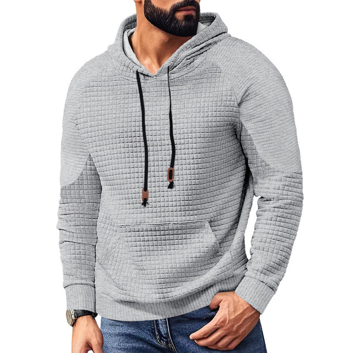 Men's hoodie with textured surface and practical pockets Lisslune
