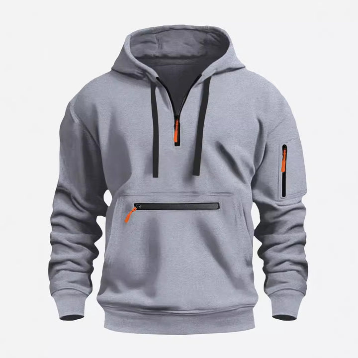 Men's stylish hoodie with practical zippered pockets Lisslune