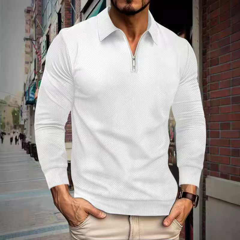 Men's fleece pullover with high collar and innovative structure design Lisslune
