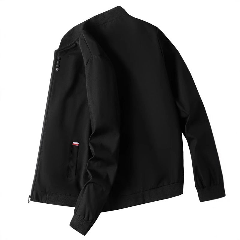 Men's fashionable leisure jacket with high collar and side zipper Lisslune