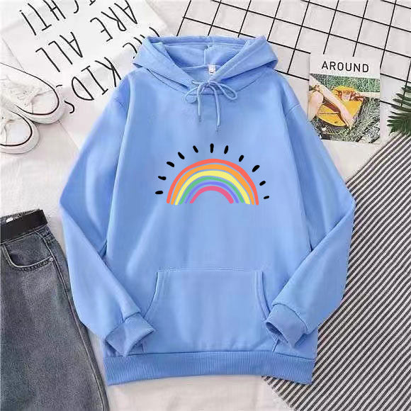 Women's hoodie with cheerful rainbow motif Lisslune