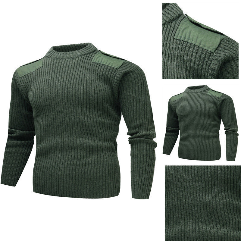 Men's textured knit top with shoulder details Lisslune