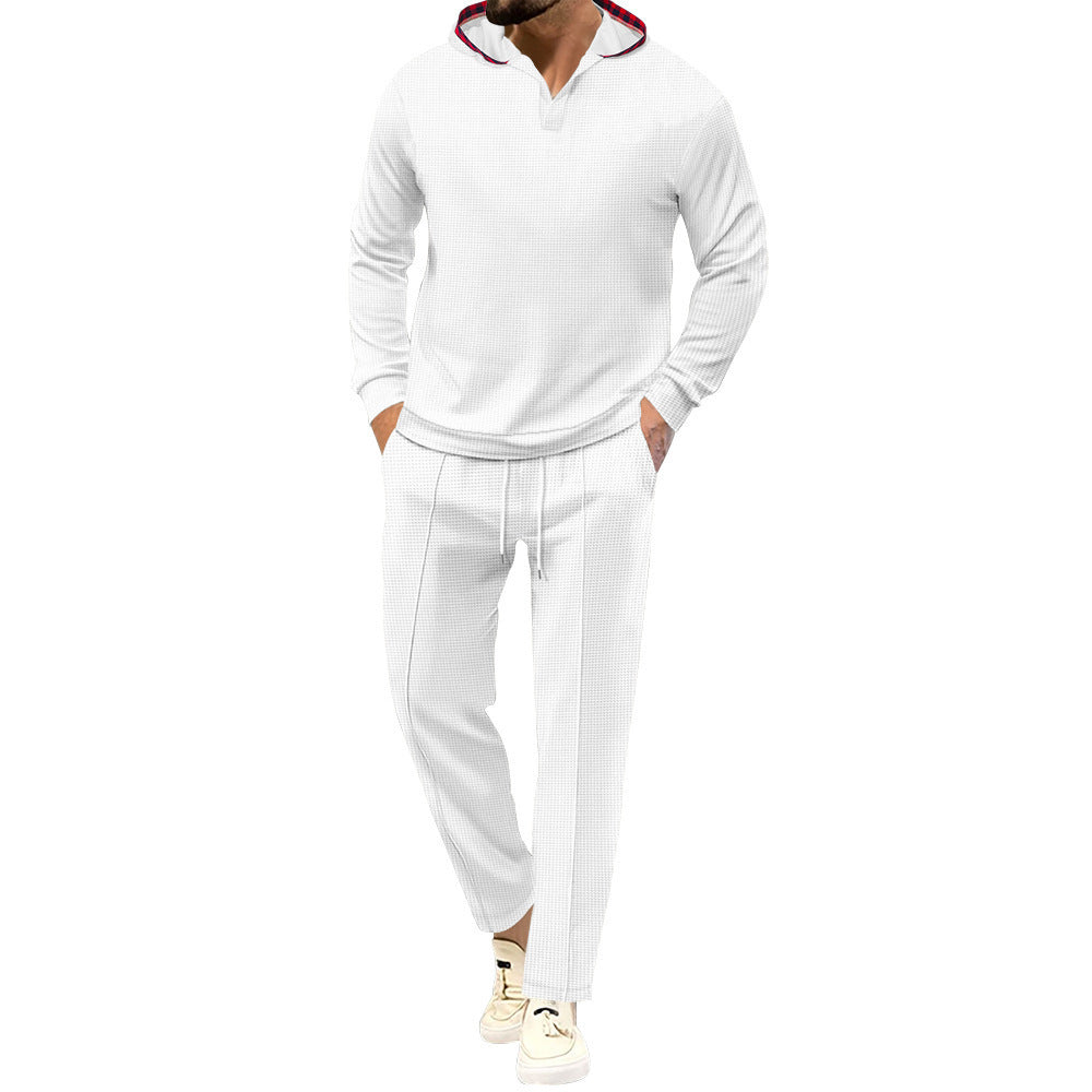 Men's Comfortable Waffle Structure Leisure Suit Lisslune