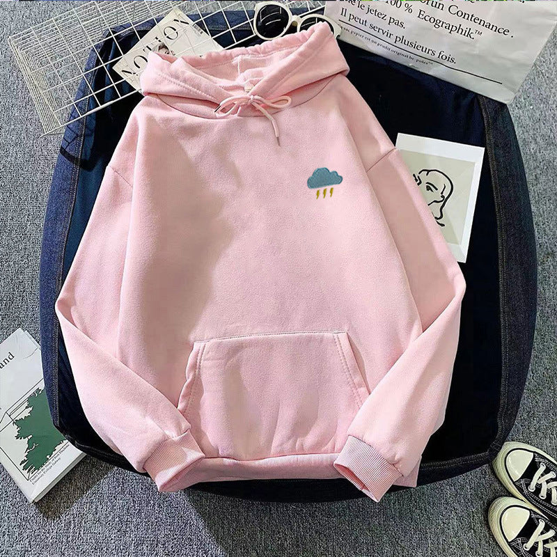 Ladies hoodie with creative cloud design Lisslune
