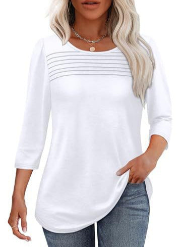 Women’s long sleeve shirt with pleat details Lisslune