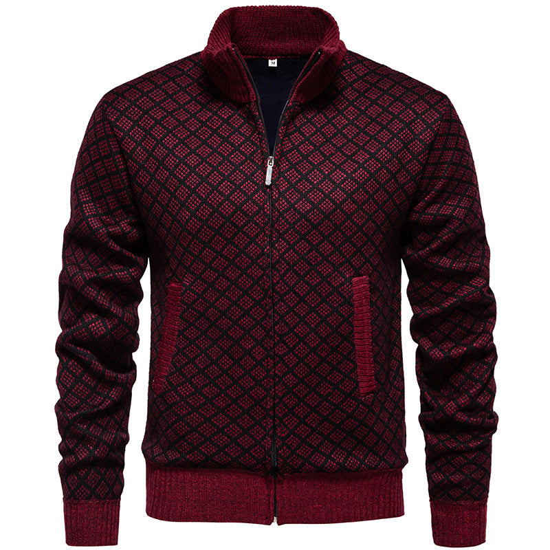 Men's sporty cardigan with modern pattern Lisslune