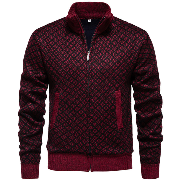 Men's sporty cardigan with modern pattern Lisslune