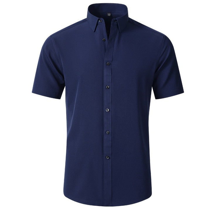 Men's short-sleeve shirt with modern button details and high-quality cotton Lisslune