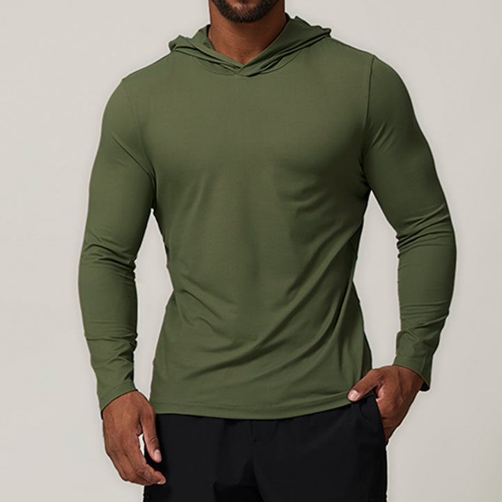 Men's Sporty Hooded Long Sleeve Lisslune