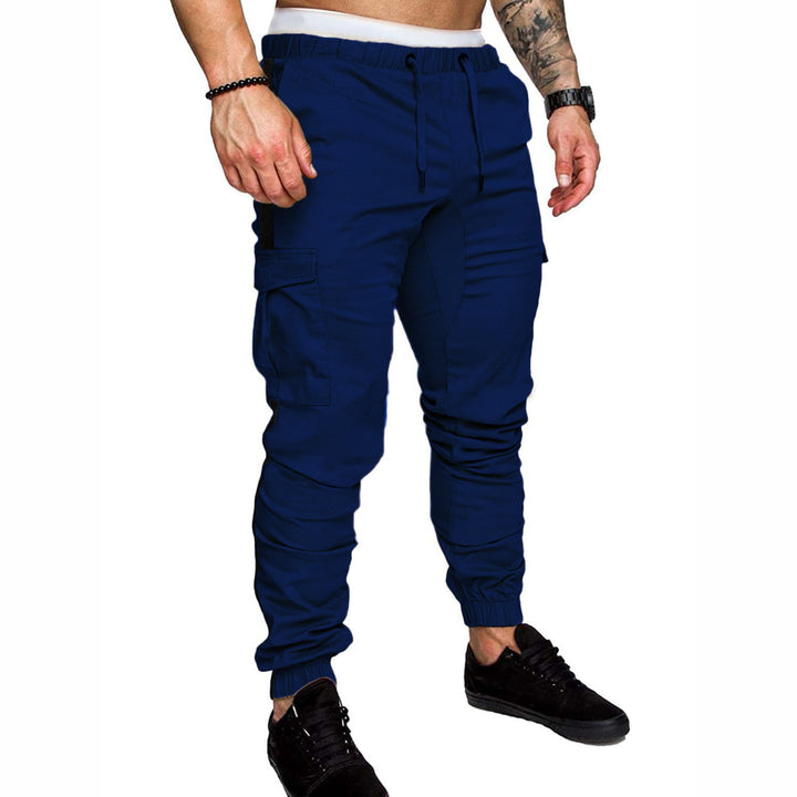 Men's Cargo Jogging Pants with Elastic Waistband and Practical Pockets Lisslune