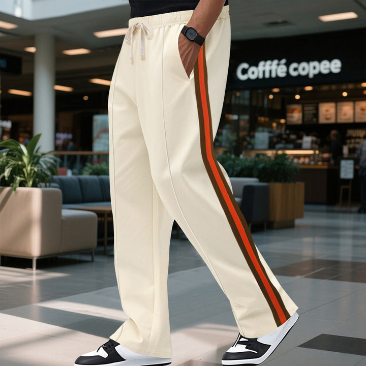 Men's Comfortable Leisure Pants with Side Stripe Lisslune