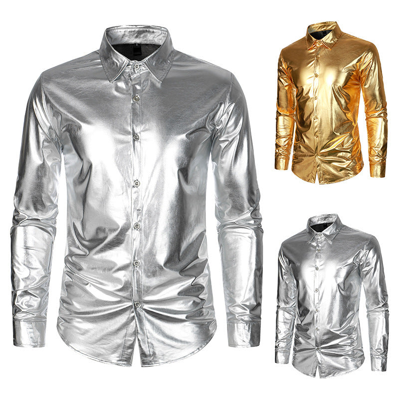 Men's Glamorous Metallic Shirt Lisslune