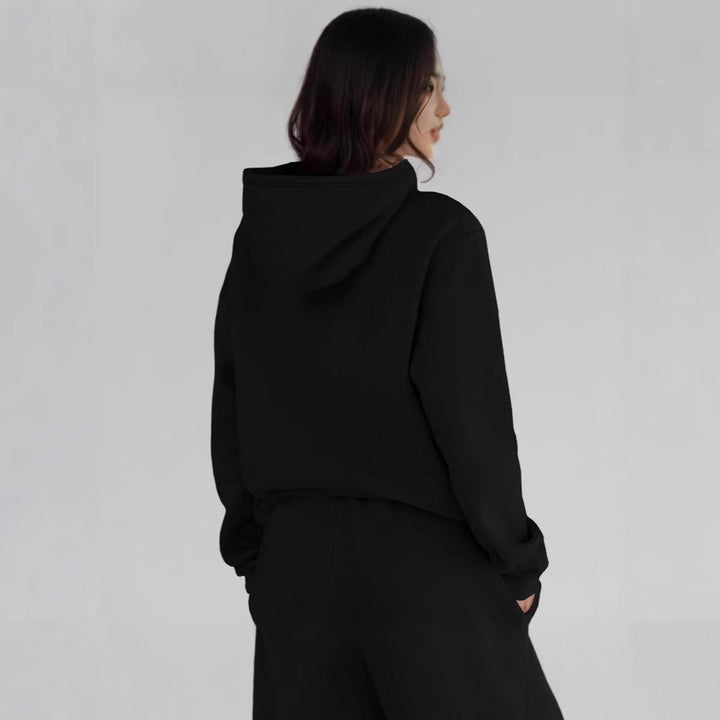 Women's hoodie with creative lettering and comfortable fit Lisslune