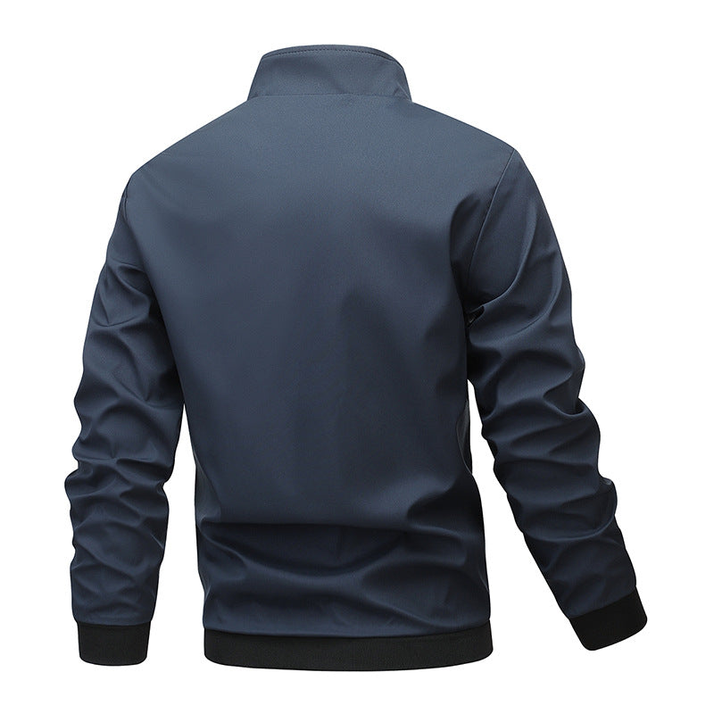 Men's sporty transitional jacket with elastic cuffs and practical zip pockets Lisslune