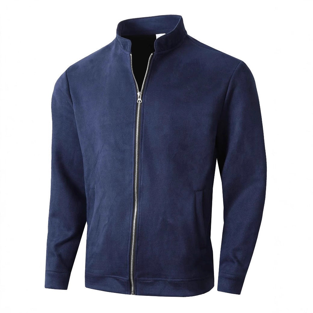Men's elegant and comfortable softshell jacket with a high collar and full-length zipper Lisslune