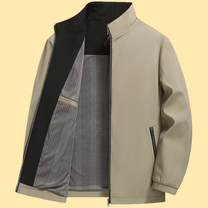 Men's elegant leisure jacket with stand-up collar Lisslune