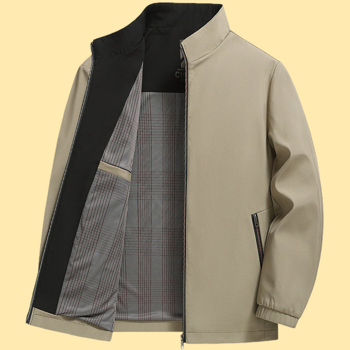 Men's elegant leisure jacket with stand-up collar Lisslune