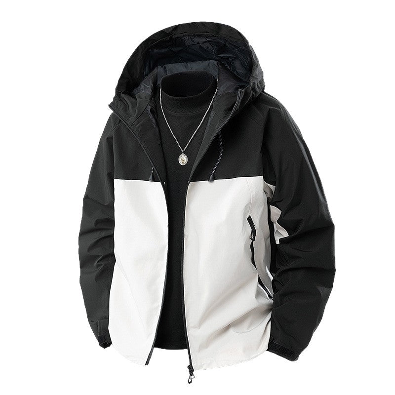 Men's Waterproof Outdoor Jacket with Adjustable Hood Lisslune
