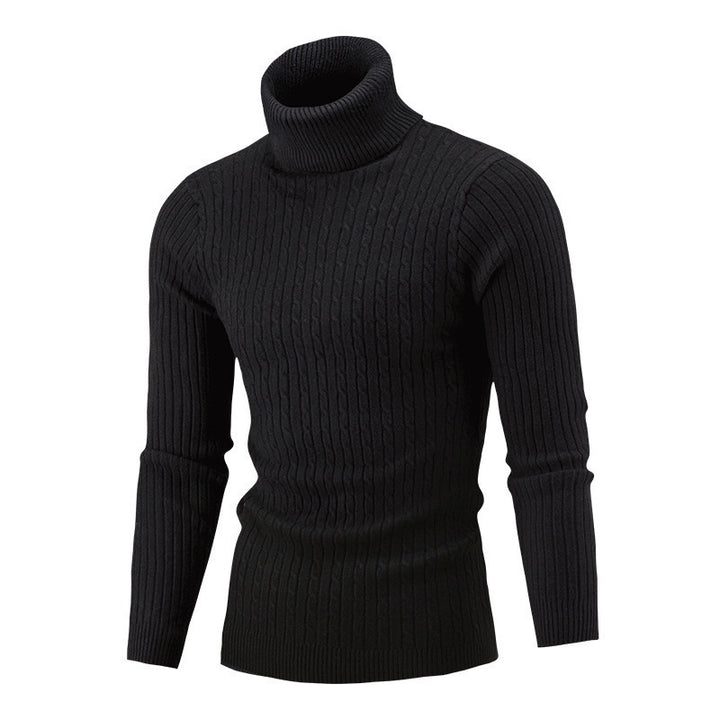 Men's trendy knitted turtleneck sweater Lisslune