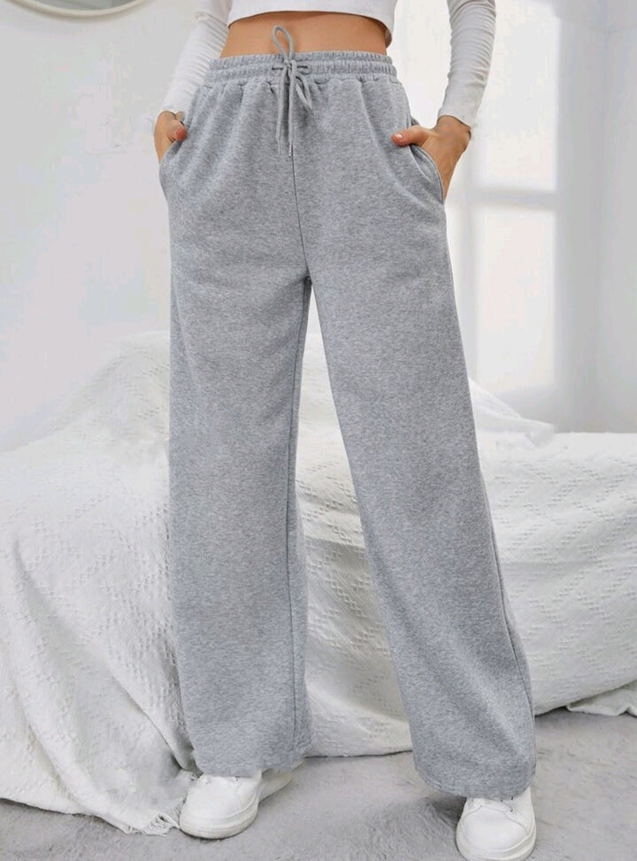 Women's wide leisure pants with elastic waistband Lisslune