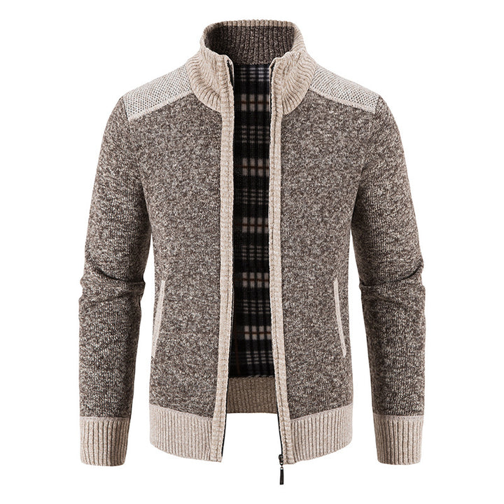 Men's cardigan with modern zipper Lisslune