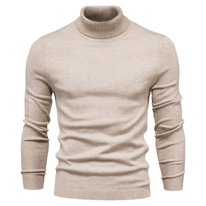 Men's Stylish Turtleneck Sweater Made Of Soft Knit Material Lisslune