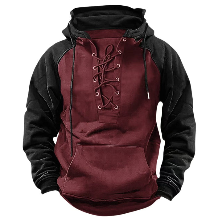 Men's hoodie with modern lacing and comfortable fit Lisslune