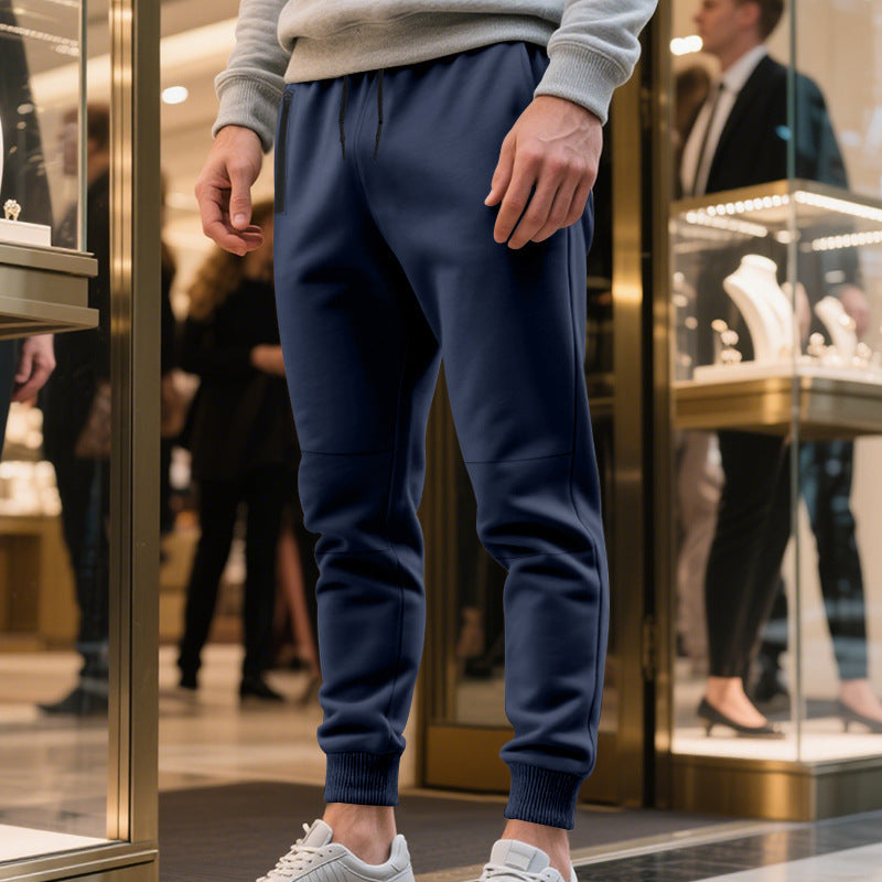 Men's sporty jogging pants with elastic waistband and practical pockets Lisslune