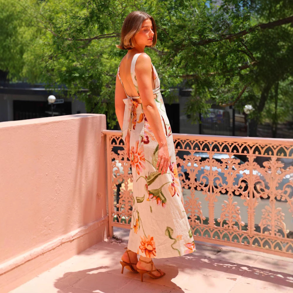 Ladies summer dress with floral patterns Lune London