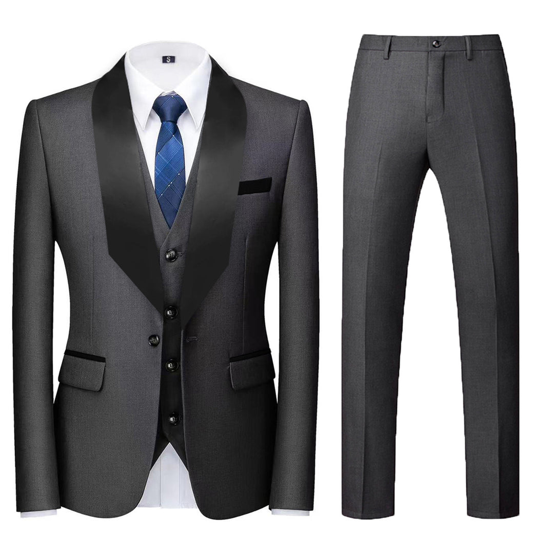 Men's Elegant Three-Piece Suit Set with Shimmering Design Lisslune