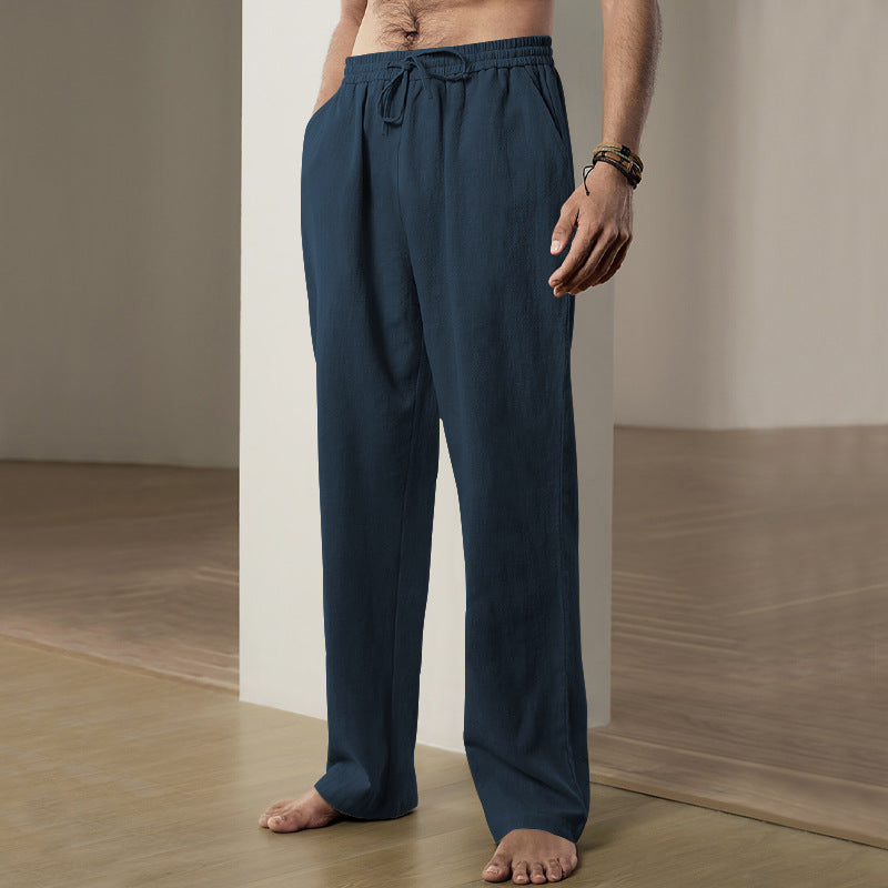 Men Comfortable Casual Pants with Elastic Waistband Lisslune