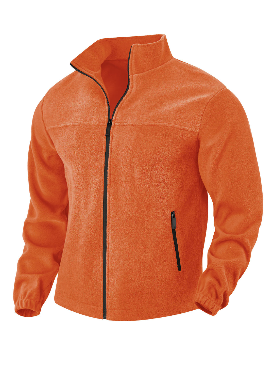 Men's fleece jacket with practical pockets and stand-up collar Lisslune