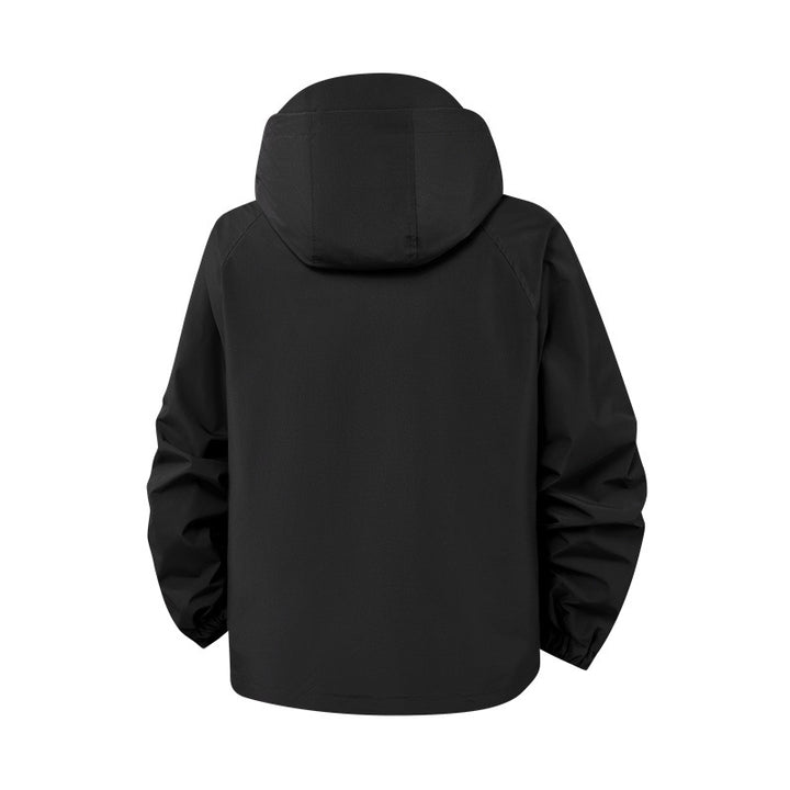 Men's technical outdoor jacket with waterproof material and numerous zippered pockets Lisslune