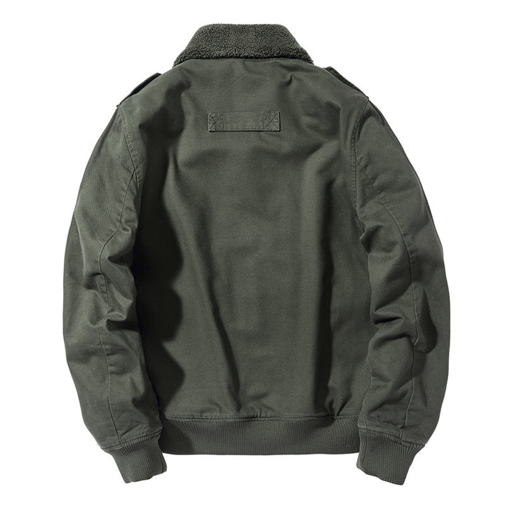 Men's Bomber Jacket with Soft Fleece Lining and Practical Pockets Lisslune