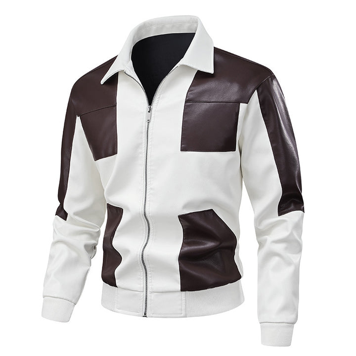 Men's Stylish Synthetic Leather Jacket In Sporty Design Lisslune