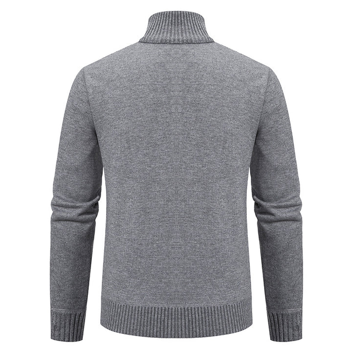 Men's cardigan with modern zipper and elegant cable structure Lisslune