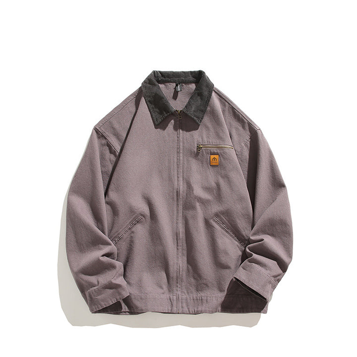 Men's robust leisure jacket with high collar and practical pockets Lisslune