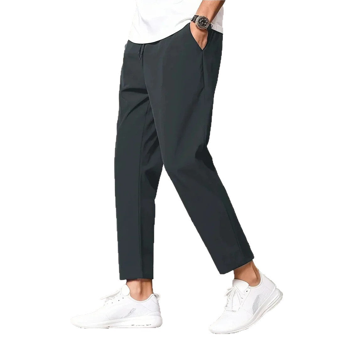 Men's casual leisure pants with elastic waistband and side pockets Lisslune