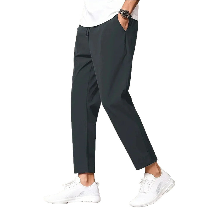 Men's casual leisure pants with elastic waistband and side pockets Lisslune