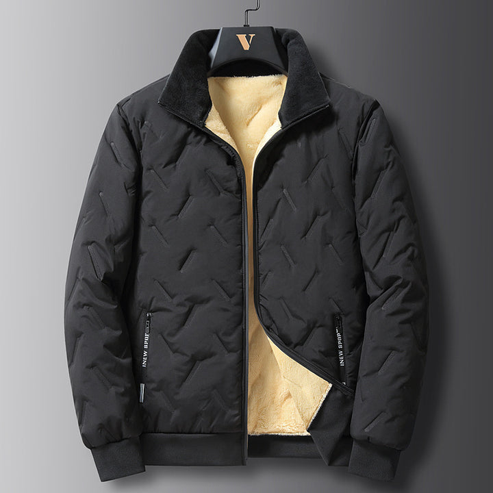 Men's quilted winter jacket with warm fleece lining Lisslune