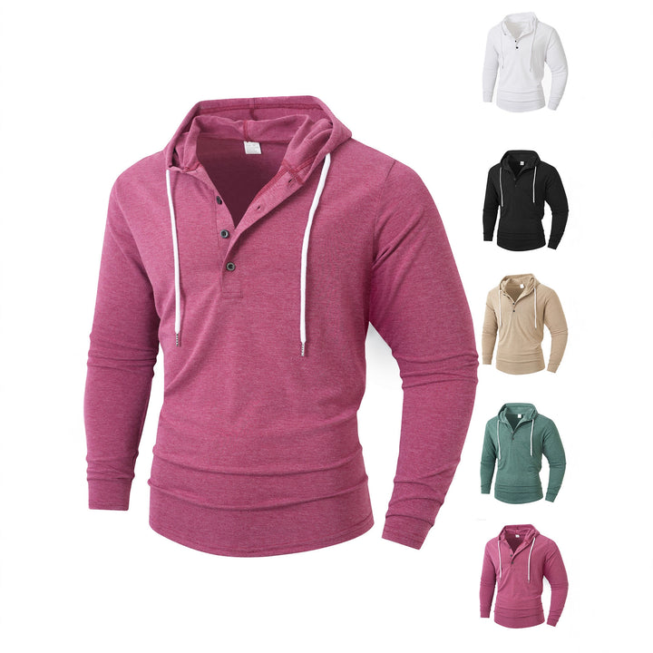 Men's hooded shirt with modern button closure and breathable fabric Lisslune