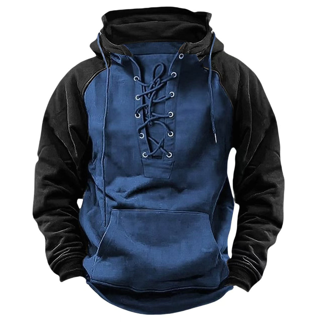 Men's hoodie with modern lacing and comfortable fit Lisslune