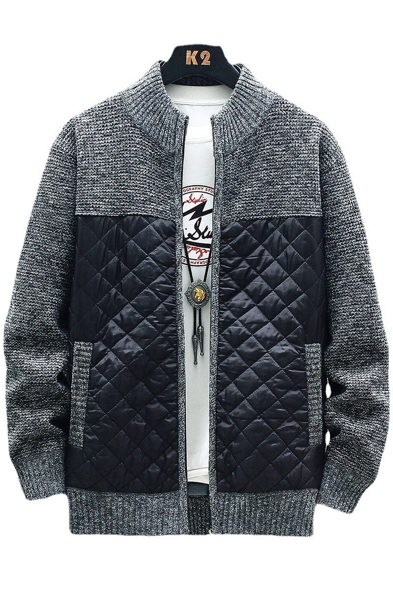 Men's quilted leisure jacket with structured outer material Lisslune