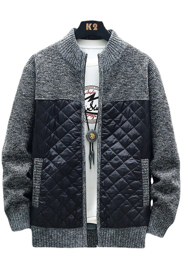 Men's quilted leisure jacket with structured outer material Lisslune