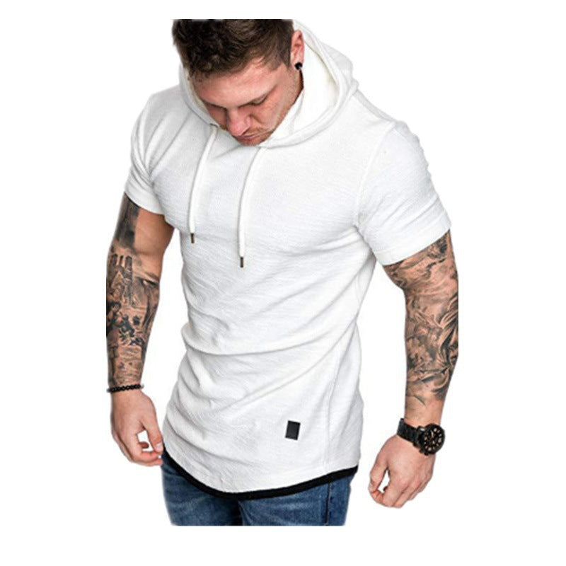 Men's hoodie with fashionable short sleeves and casual fit Lisslune